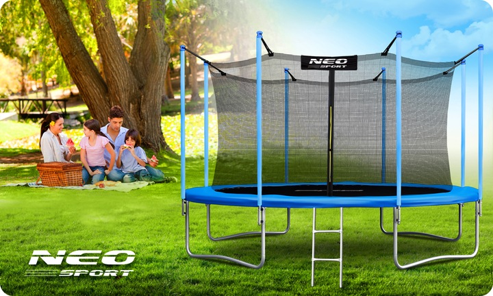 TRAMPOLINA OGRODOWA 374cm 12ft NEOSPORT model 2024
