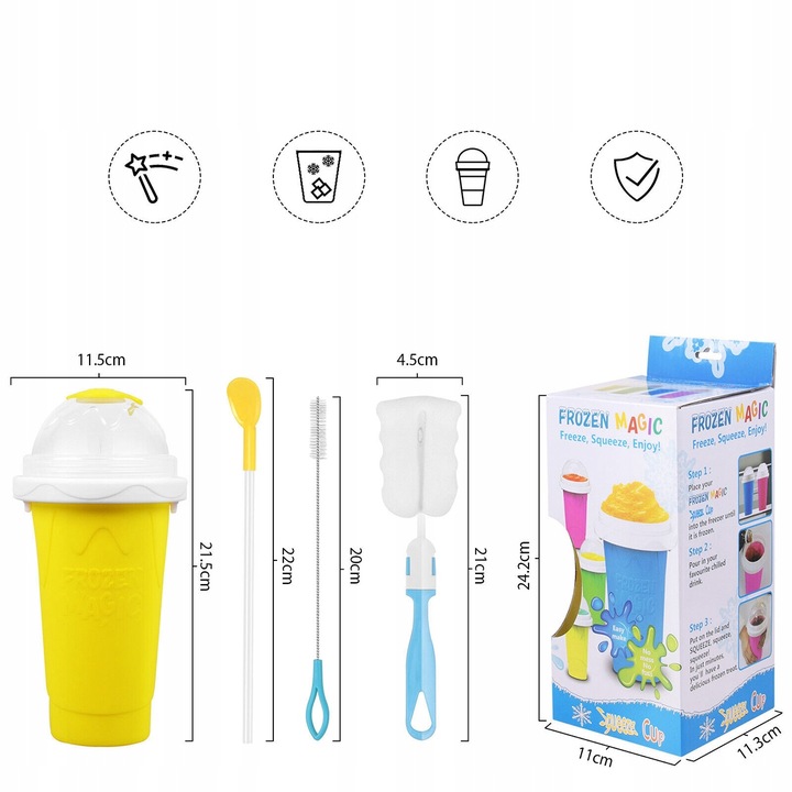 SLUSHY KUBEK DO ROBIENIA LODÓW SORBETÓW SLUSHY GRANITY 330ML