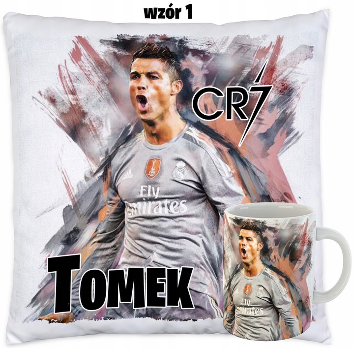 Kubek i Poduszka dla fana CRISTIANO RONALDO CR7