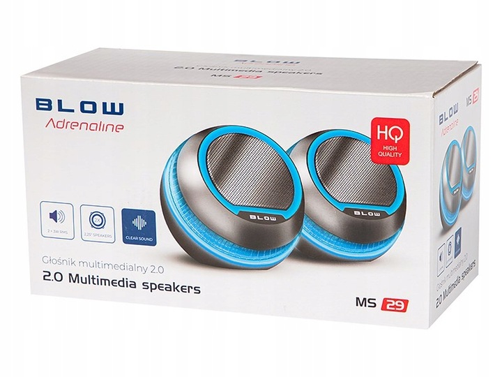 BLOW GŁOŚNIKI KOMPUTEROWE 2.0 MS-29 2X 3W