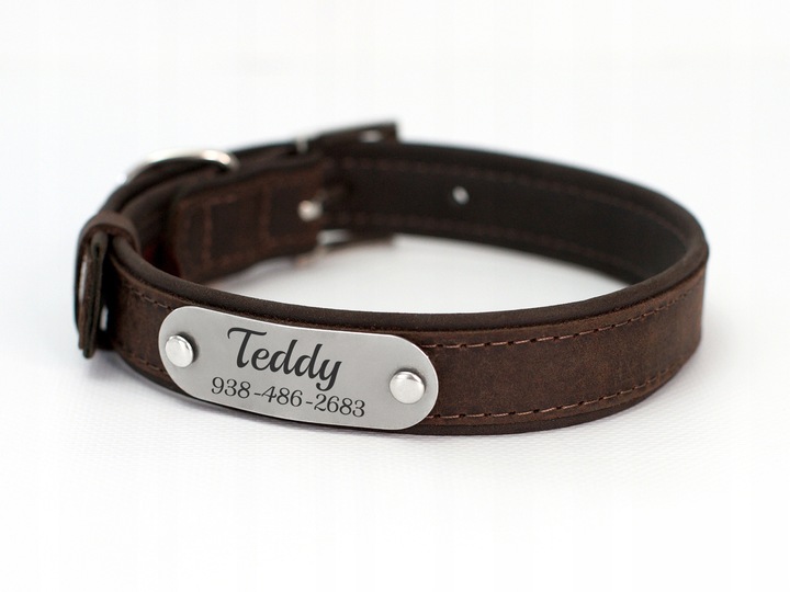 Obroża dla psa z identyfikatorem DBrown rozmiar M