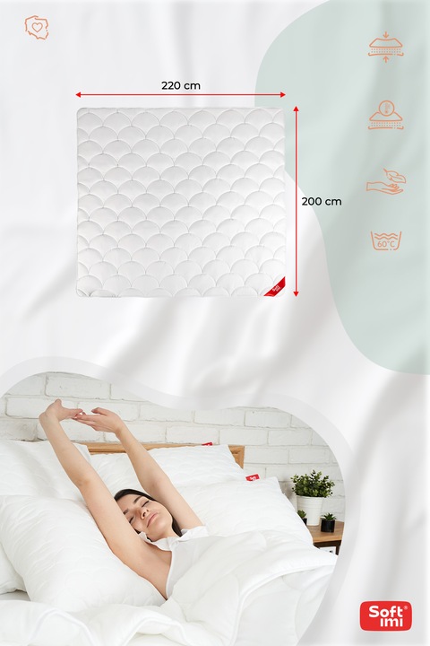 KOŁDRA CAŁOROCZNA ANTYALERGICZNA 200X220 Z POLSKI CIEPŁA LEKKA 4 PORY