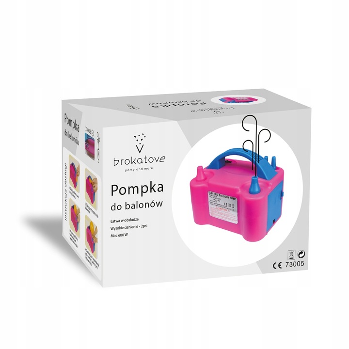 POMPKA ELEKTRYCZNA MOCNA DO BALONÓW 6xGRATIS MOCNA TAŚMA KROPKI