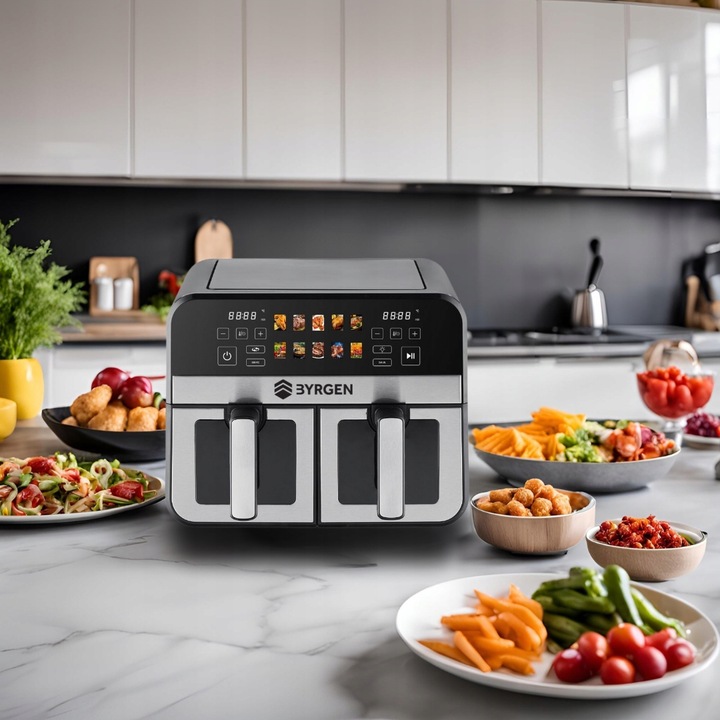 Air Fryer dwukomorowy 9L frytkownica beztłuszczowa dual 2400W suszarka