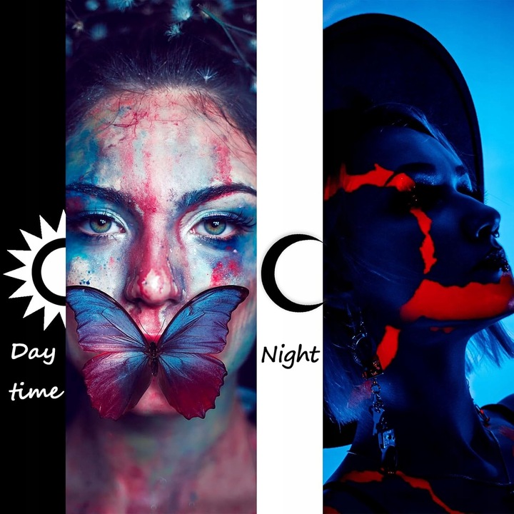 FARBY DO MALOWANIA TWARZY i CIAŁA ŚWIECĄCE W NOCY 15e. ZMYWALNE DLA DZIECI