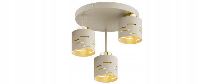 Lampa Sufitowa Plafon Żyrandol Ecru Beżowa Kaszmir Vox Led