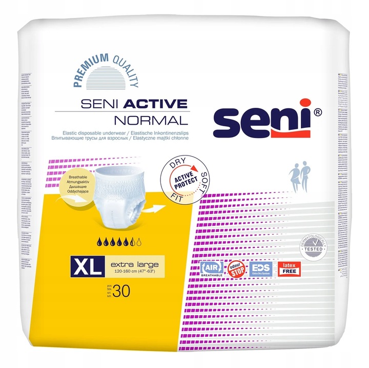 SENI ACTIVE NORMAL XL MAJTKI CHŁONNE DLA DOROSŁYCH 30 SZT.