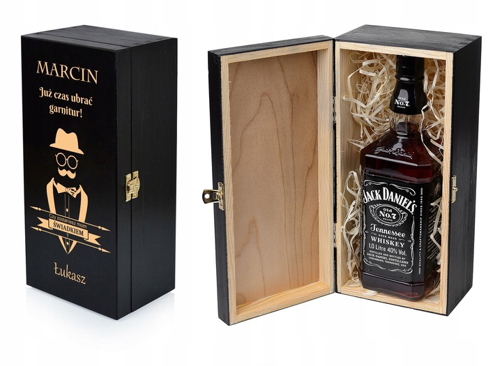 PODZIĘKOWANIE DLA ŚWIADKA SKRZYNKA NA WHISKEY