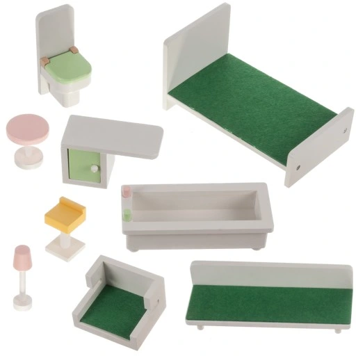 Domek dla Lalek Drewniany Duży XXL Willa Meble Mebelki Akcesoria dla Dzieci