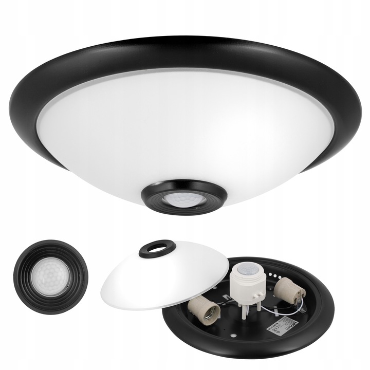 Plafon LED Lampa sufitowa Panel Czujnik ruchu i zmierzchu E27