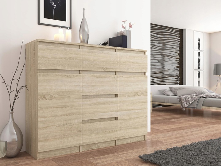 KOMODA 98CM SZAFKA 6 SZUFLAD SONOMA S62D