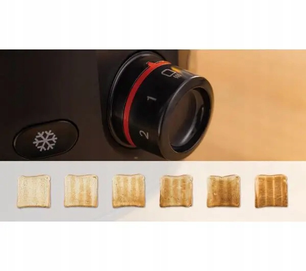 Toster Bosch MyMoment TAT2M123 Ruszt do bułek Rozmrażanie 950W Czarny