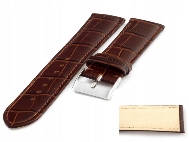 Pasek do zegarka skórzany Tekla T-04.02 PRO uniwerslany 20 mm + teleskopy