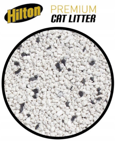 BIAŁY ŻWIREK BENTONITOWY Z WĘGLEM AKTYWNYM HILTON DLA KOTÓW 3x5l