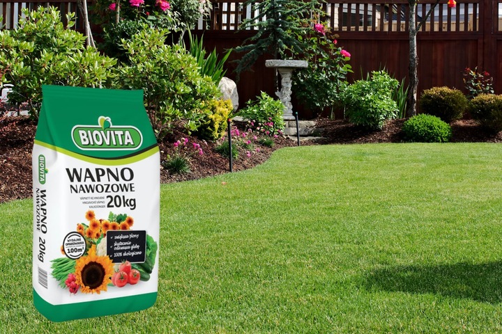 Wapno Nawozowe Pyliste Naturalne Źródło Wapnia dla Gleby 20kg Biovita