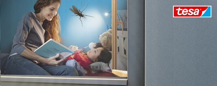 TESA STANDARD Moskitiera na okno - Siatka okienna na rzep 1,3 x 1,5m