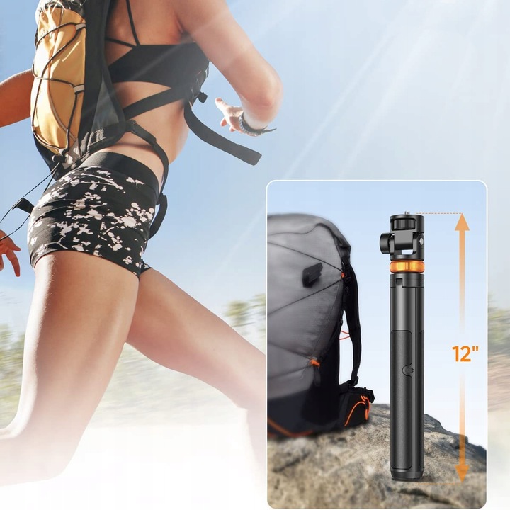 KIJEK SELFIE STICK TRIPOD BLUETOOTH DO TELEFONU / GOPRO + SASZETKA