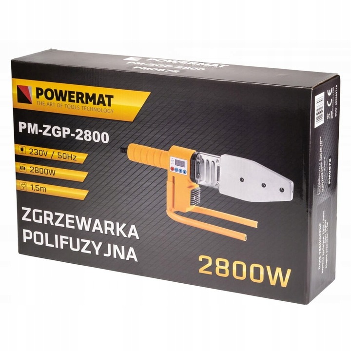 ZGRZEWARKA DO RUR PCV PP 2800W LCD MATRYCE 16-63MM
