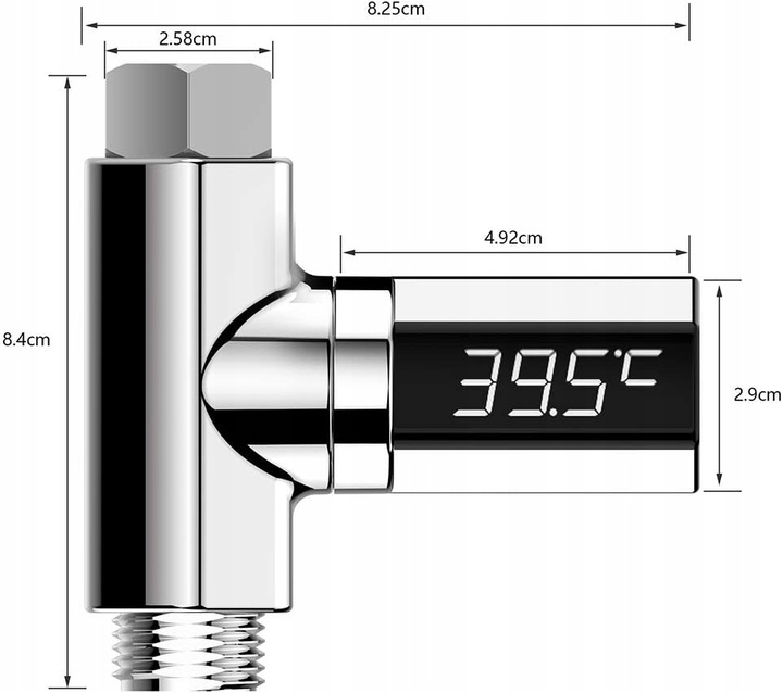 Termometr Prysznicowy Wannowy do Kąpieli pod Prysznic Wanna Wody Kranu