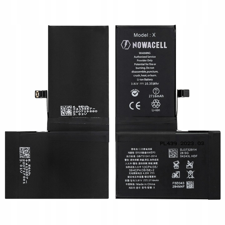 Bateria do iPhone X 2716mAh - NOWACELL