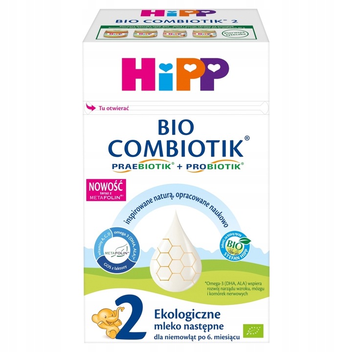 Mleko HIPP 2 BIO COMBIOTIK Mleko następne po 6 miesiącu 6x550g