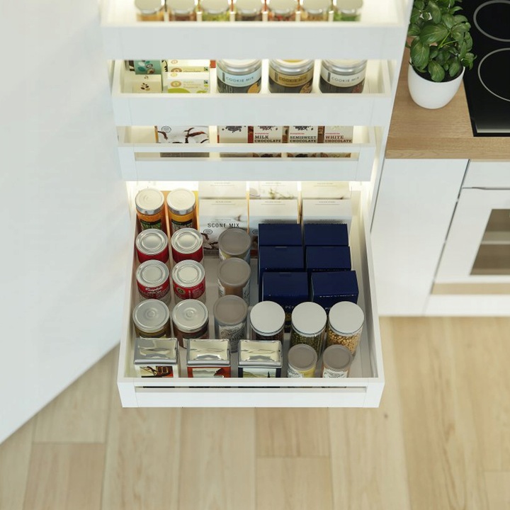 SZUFLADA GTV AXIS PRO 500B1 ŚREDNIA L500 H116 BIAŁA CICHY DOMYK WYSUW