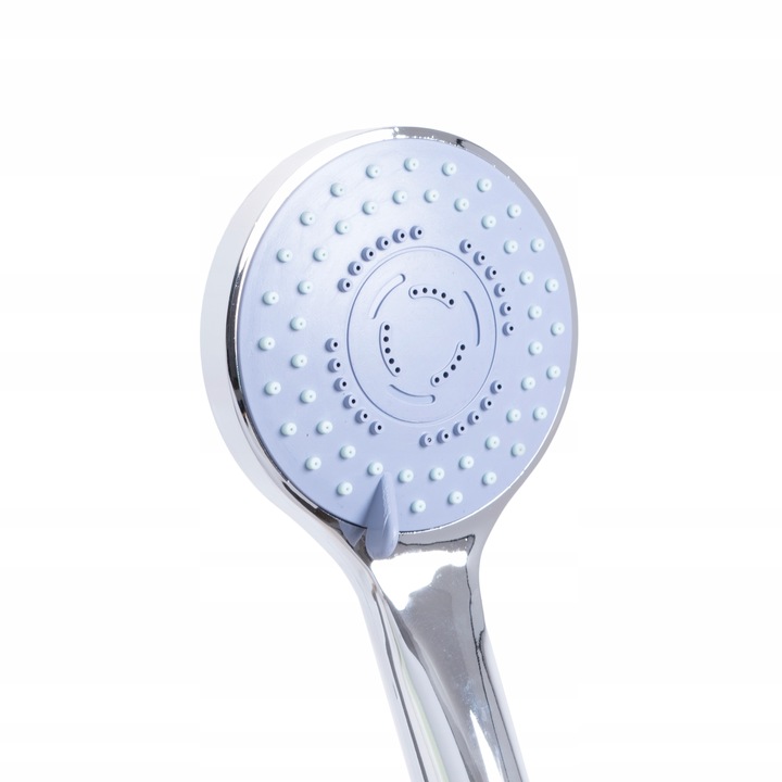 Bateria prysznicowa ścienna srebran jednouchwytowa ze słuchawką i