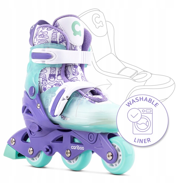 Rolki dla dzieci CARIBOO STEP 1 regulowane - 30-33