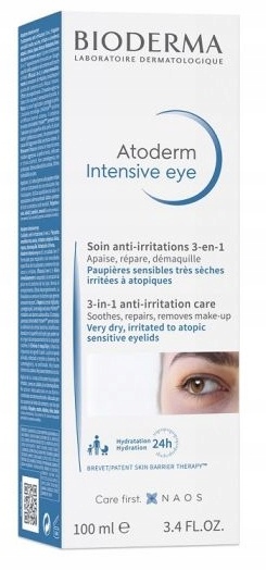 Bioderma Atoderm Intensive Eye 100 ml krem pod oczy 3w1 łagodzi