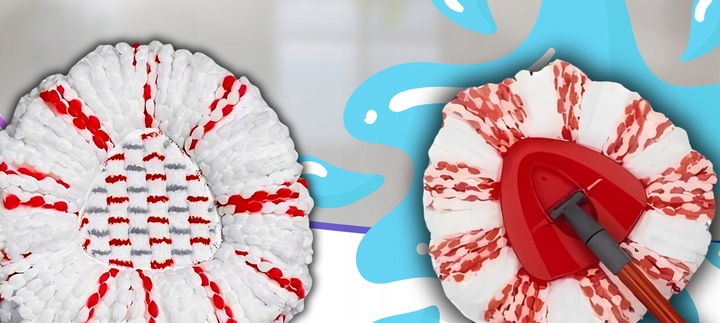 4x WKŁAD NAKŁADKA DO MOPA OBROTOWEGO VILEDA TURBO NOWY MODEL MOPOWANIE 3W1