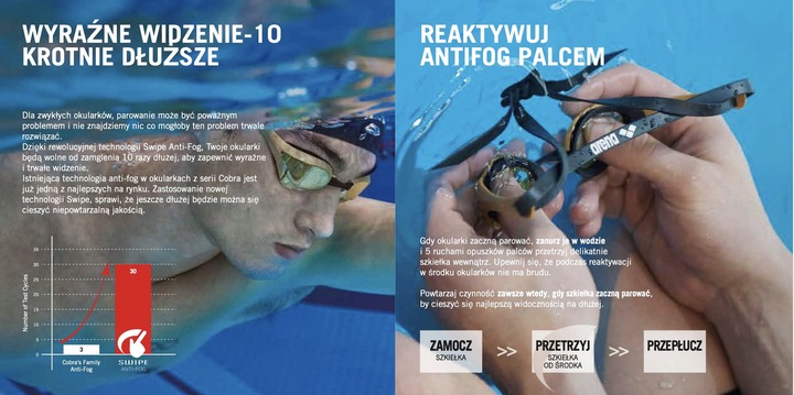 Okulary pływackie Arena Cobra Core Swipe