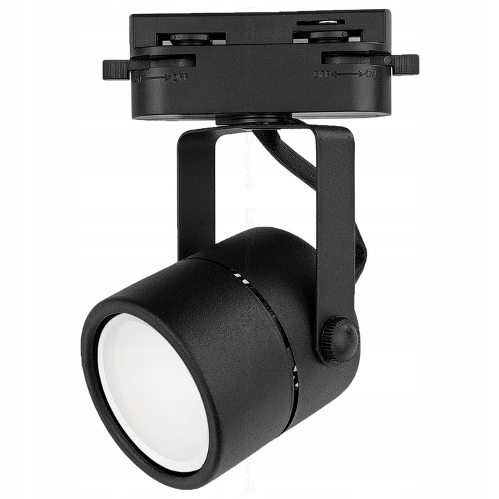 Zestaw 4x SPOT REFLEKTOR RUCHOMY CZARNY NA GU10 + SZYNOPRZEWÓD Szyna