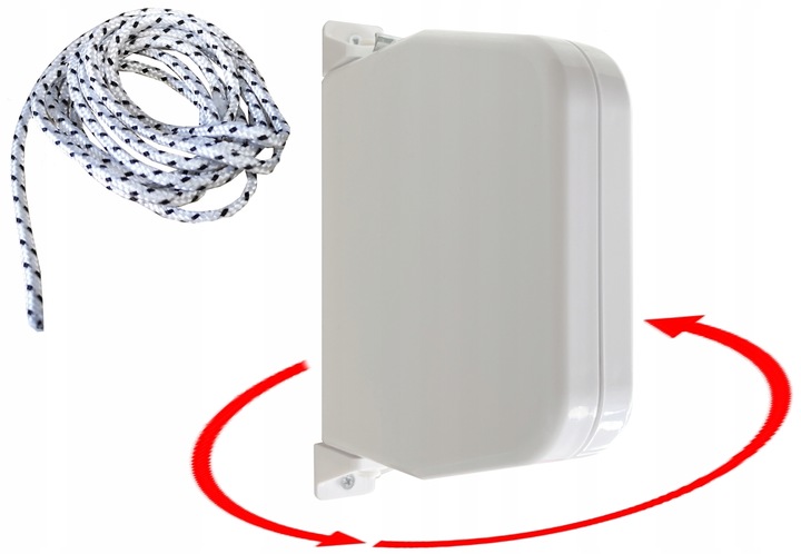 Sznurek linka biała 5mb do rolety zewnętrznej + zwijacz Aluprof