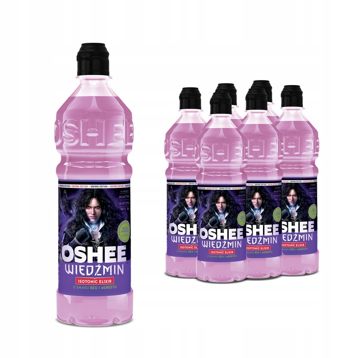 6x OSHEE Isotonic Drink Elixir Wiedźmin bez - agrest 750 ml