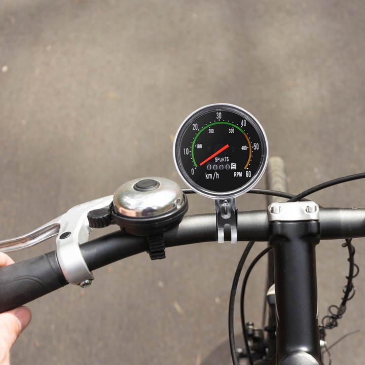 LICZNIK ROWEROWY RETRO BEZBATERYJNY WODOODPORNY XL