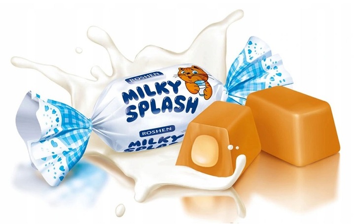 CUKIERKI MILKY SPLASH TOFFI ROSHEN 1 kg