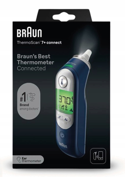 TERMOMETR DOUSZNY DOKŁADNY BRAUN THERMOSCAN 7+ CONNECT IRT6575 BLUETOOTH
