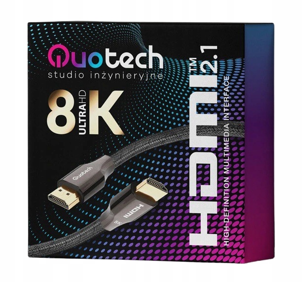 Kabel HDMI 2.1 8K Ultra High Speed QUOTECH 5m