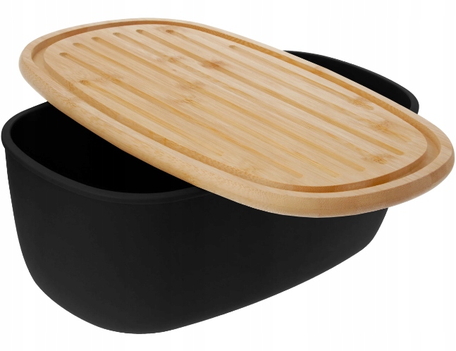 CHLEBAK NA CHLEB PIECZYWO POJEMNIK + DESKA BAMBUSOWA DO KROJENIA