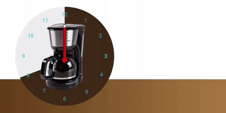 PRZELEWOWY EKSPRES DO KAWY 1,25 l Aigostar Chocolate Szklany Sitko