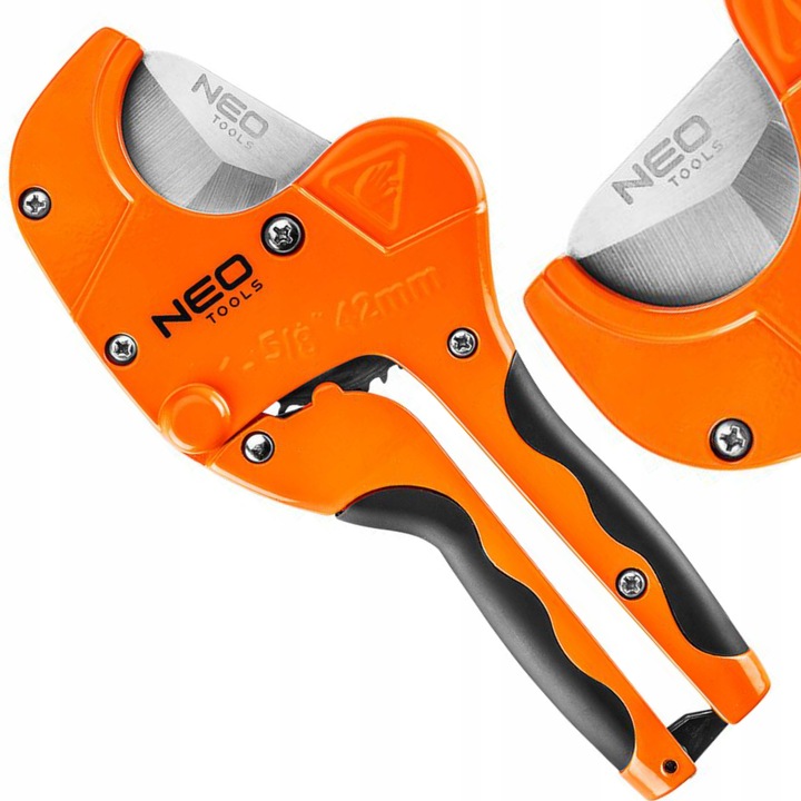 NEO NOŻYCE OBCINAK SZCZYPCE DO PESZLI RUR Z TWORZYW PCV PP PE 225mm 0-42 mm