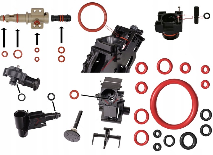 Duży Zestaw Uszczelek Saeco Philips Moltio Syntia LetteGo xSmall +