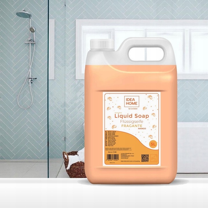 MYDŁO W PŁYNIE 5l FRAGANTE Mango KREMOWE mydło do dozowników MYDŁO kanister