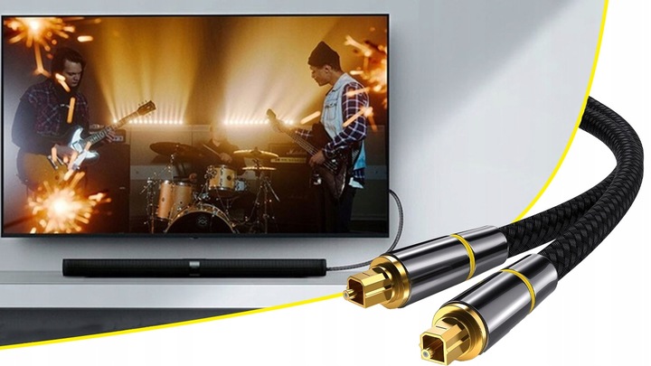 KABEL OPTYCZNY AUDIO TOSLINK PRZEWÓD CYFROWY ŚWIATŁOWÓD COAXIAL 3m
