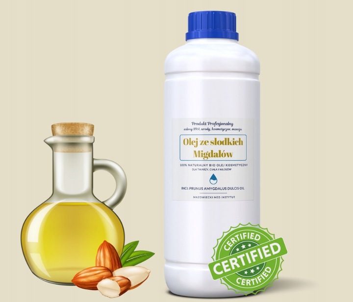 Olej ze słodkich migdałów 1l KOSMETYCZNY