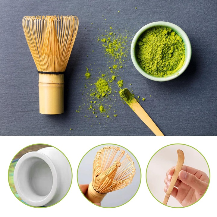 ZESTAW 5 DO CEREMONII MATCHA ZESTAW DO HERBATY MATCHA TRZEPACZKA DO MATCHY