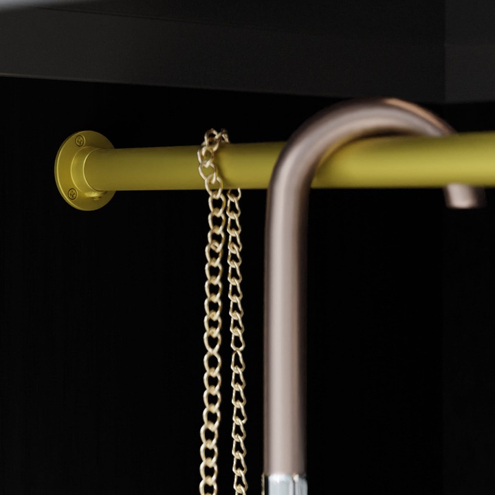 DRĄŻEK NA UBRANIA DO SZAFY 2X UCHWYTY DO GARDEROBY Fi 25MM 100 cm