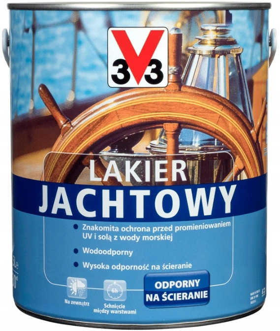 V33 Lakier do drewna jachtowy odporny na ścieranie BEZBARWNY 2,5L