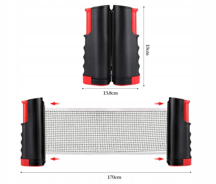 Siatka do Tenisa Stołowego POINT ROLLNET red