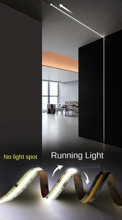 TAŚMA LED COB IP20 24V 360d Magic Pixel PŁYNĄCA WS2811 cyfrowa 1m